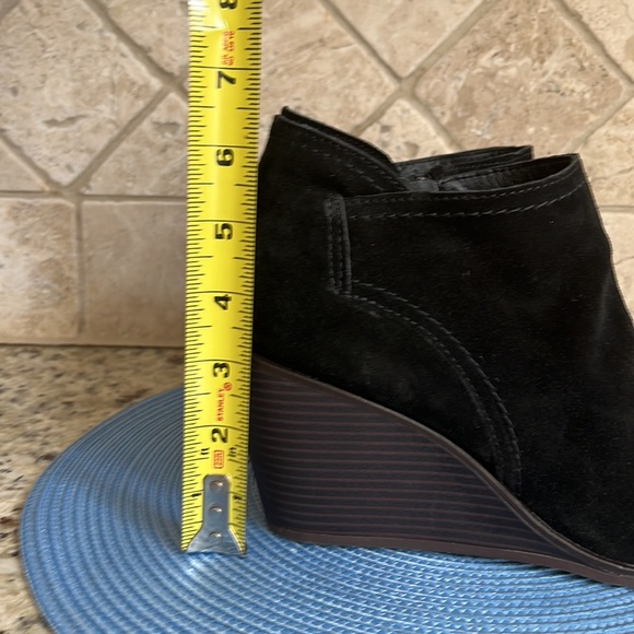 Lucky Brand Black Suede Wedge Booties - Picture 7 of 10